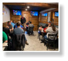 Dining room with people eating at Trailhead Bar and Grill